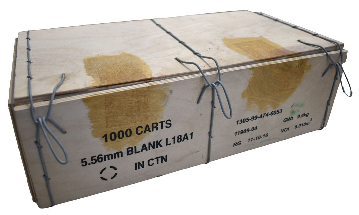 Ex Military 5.56 Blank Round Wooden Ammo Crate - Grade 1