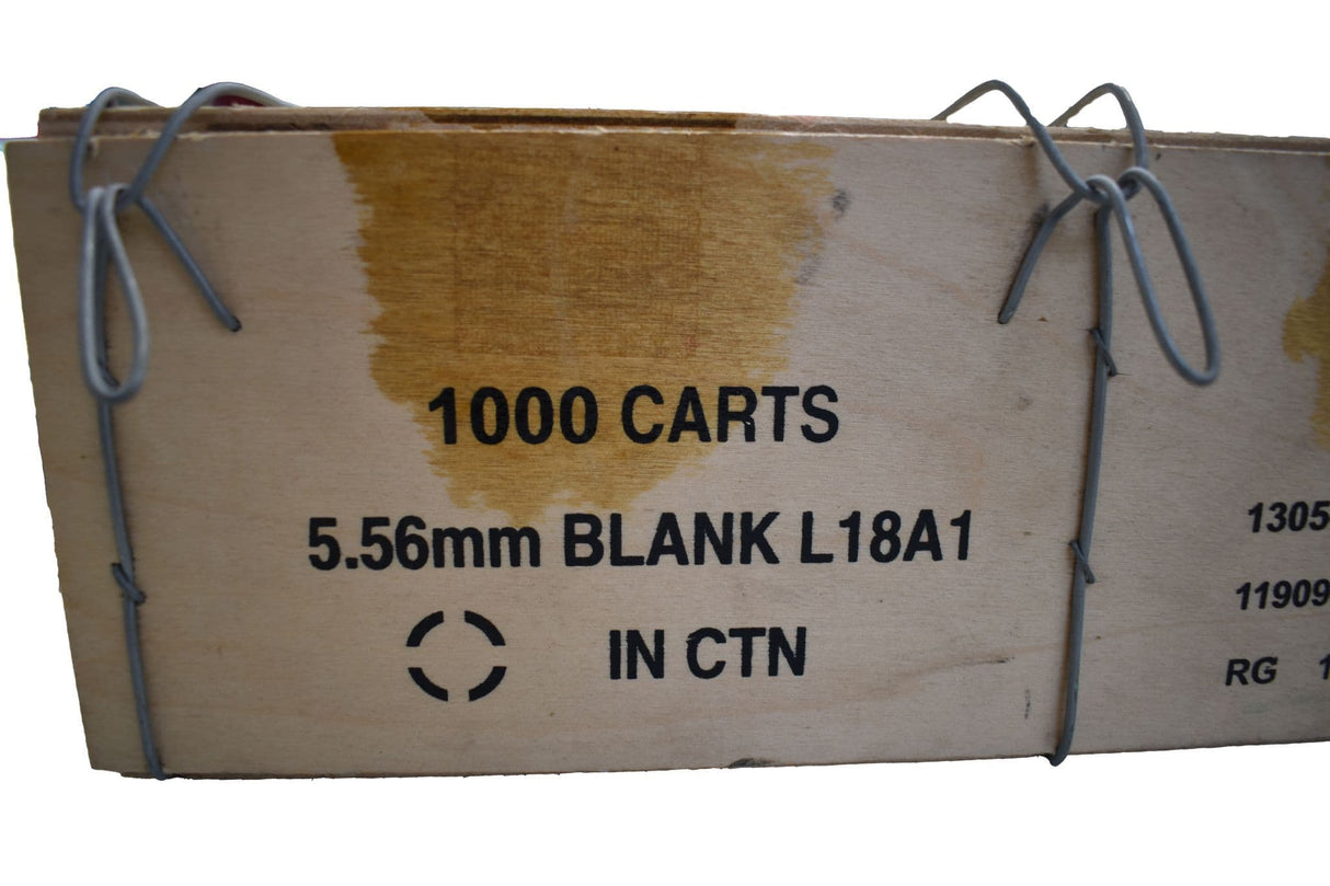 Ex Military 5.56 Blank Round Wooden Ammo Crate - Grade 1