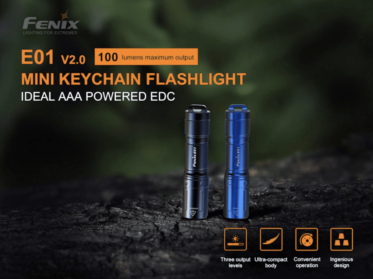 Fenix Torches E01 V2.0 100 Lumen Keychain Torch