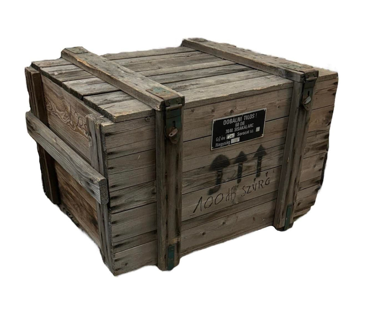 Hungarian Military Large Wooden Ammo Box