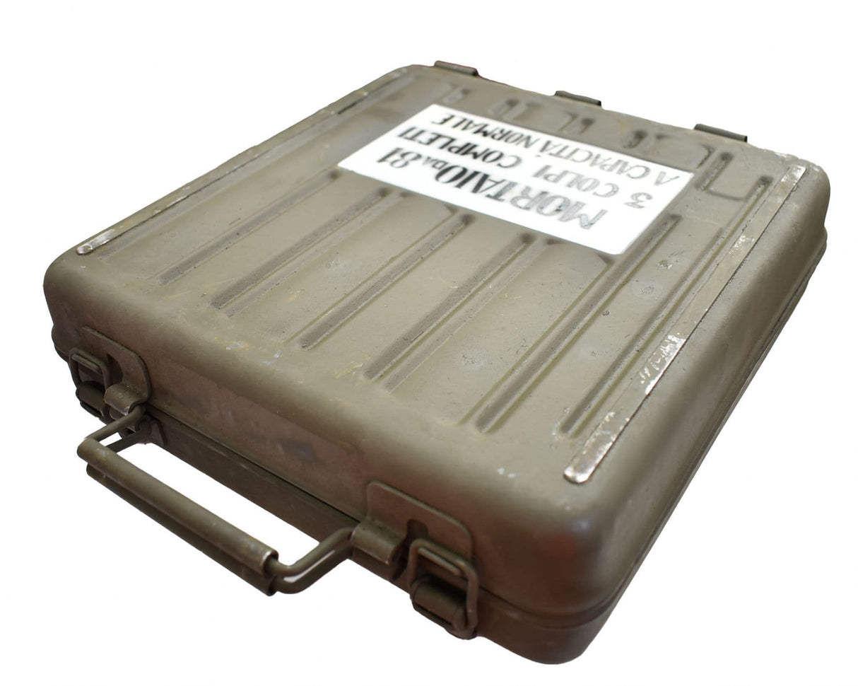 Italian Military Olive Green Metal Grenade Box