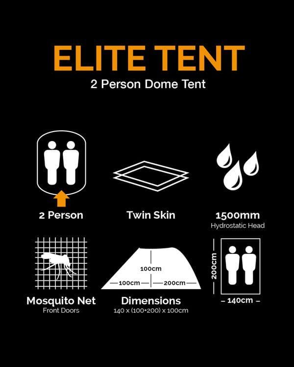 Kombat UK Elite 2 Man Twin Skin Tent - BTP