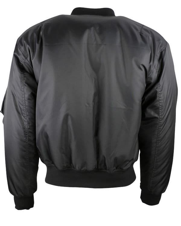 Kombat UK MA1 US Pilot Style Reversible Bomber Jacket in Black