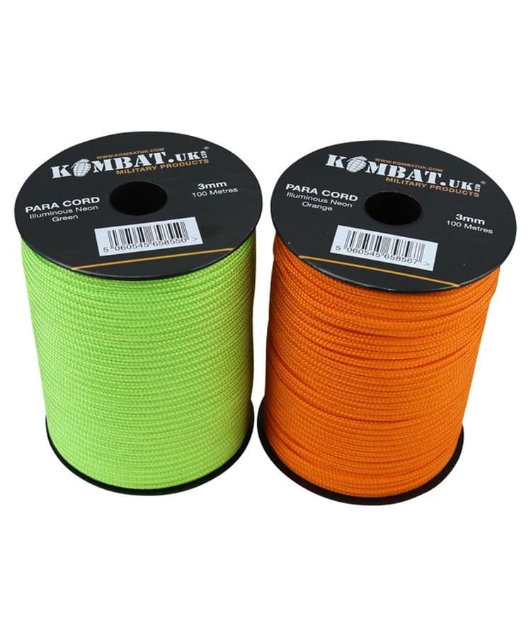 Kombat UK PARACORD 100M Reel - Neon Orange