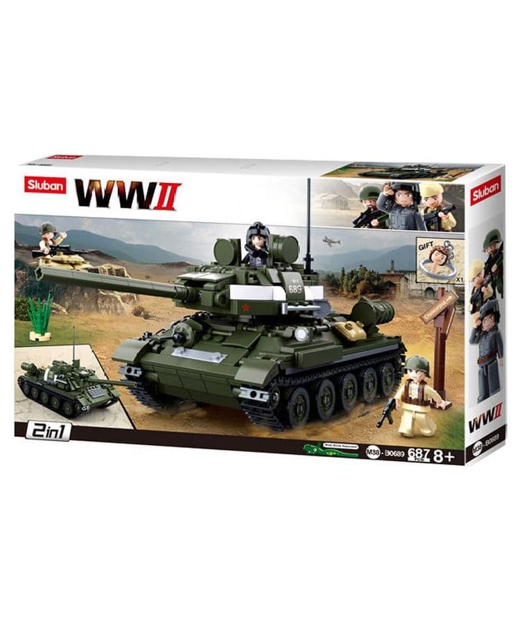 Kombat UK Sluban WWII Allied Medium Tank 2in1 Model Kit - B0689