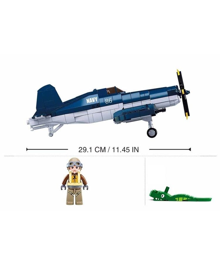 Kombat UK Sluban F4U Fighter Building Block Set - B1109
