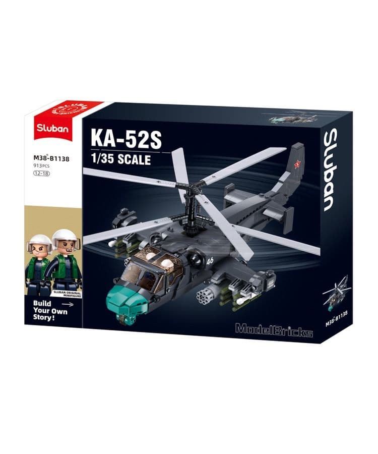 Kombat UK Sluban KA-52S Gunship Building Block Set - Toy Gun - B1138