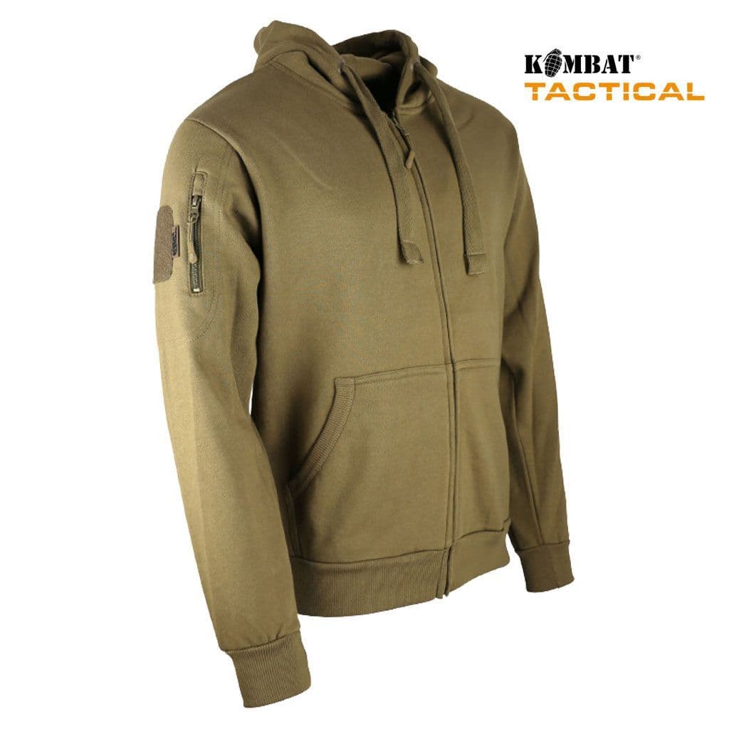 Kombat UK Spec-Ops Full Zip Hoodie in Coyote Brown