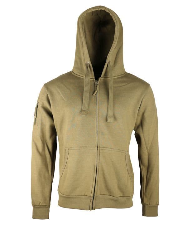 Kombat UK Spec-Ops Full Zip Hoodie in Coyote Brown