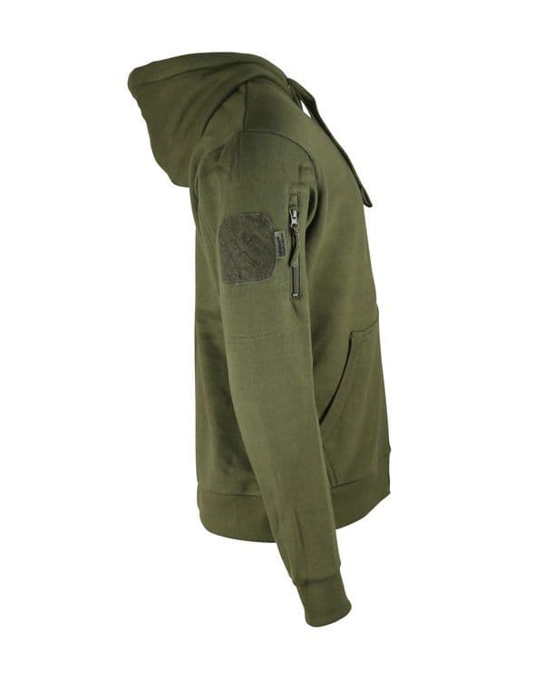 Kombat UK Spec-Ops Full Zip Hoodie in Olive Green