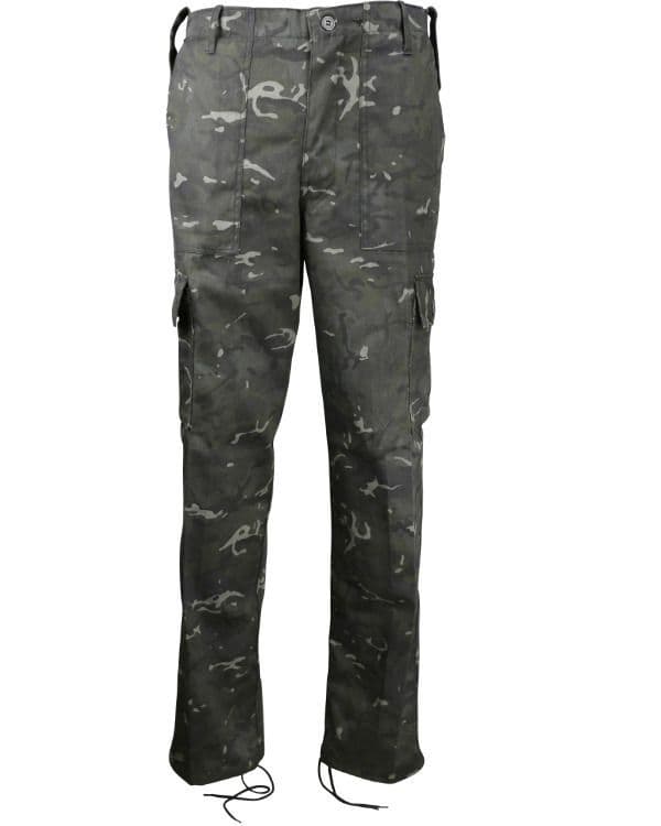 Kombat UK Trousers in Black BTP Camo