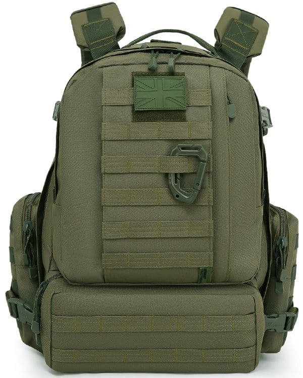 Kombat UK Viking Patrol Pack 60-Litre Tactical Backpack - Olive Green