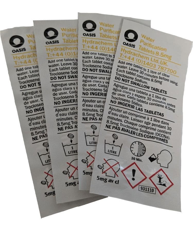 Kombat UK Water Purification Tablets - Pack of 50 Tablets