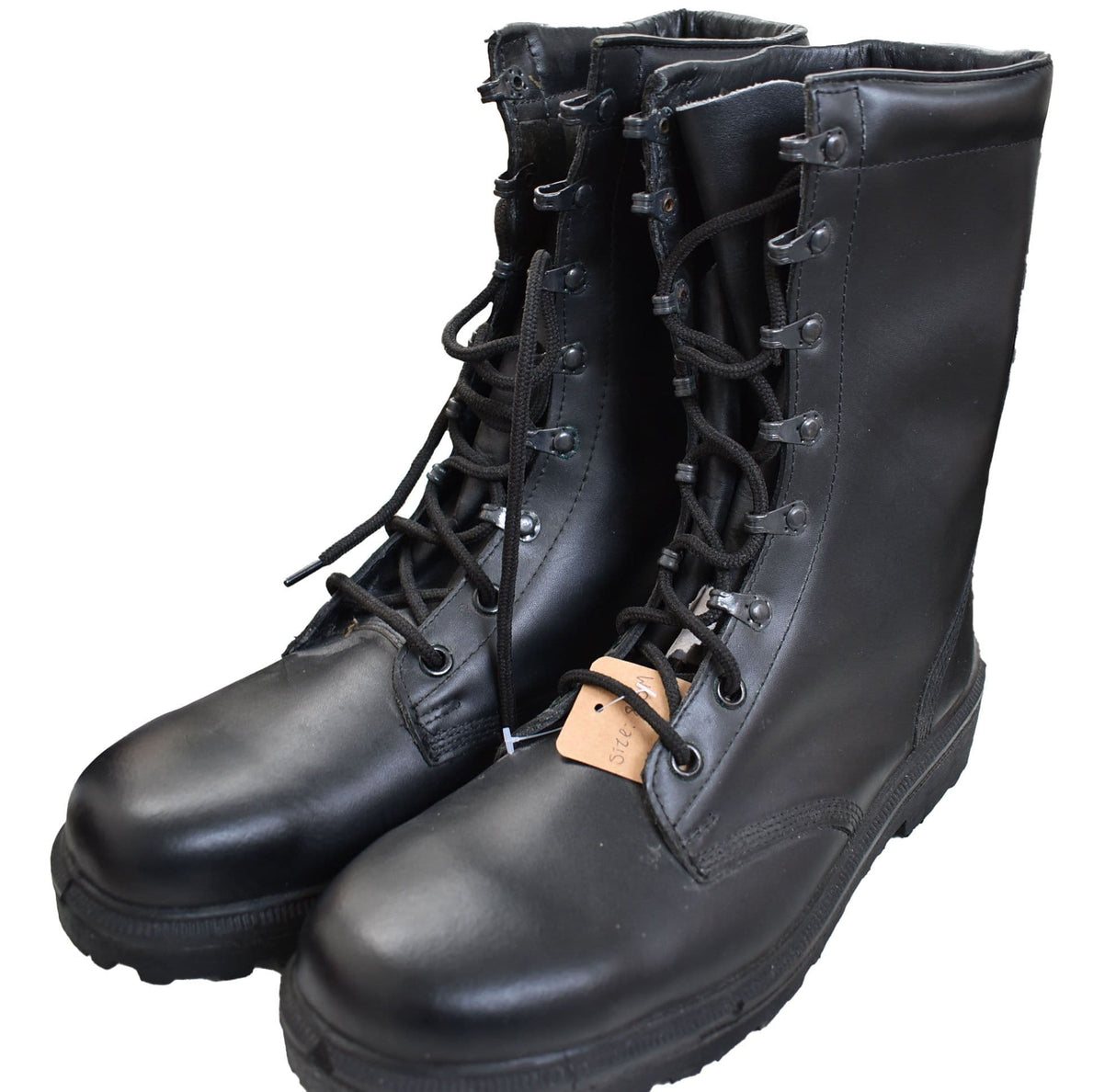 Military Style Black Steel Toe Cap Boots