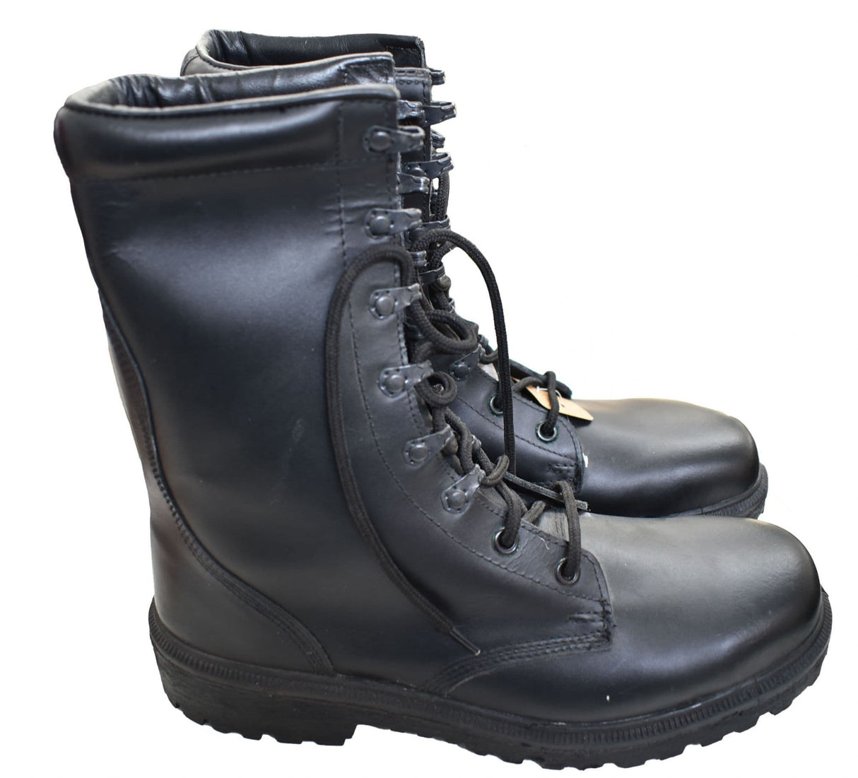 Military Style Black Steel Toe Cap Boots