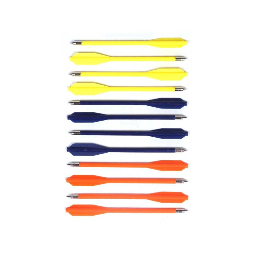 Man Kung 6.5 Inch ColouRed Plastic Crossbow Bolts 12-pack (Ø6mm)