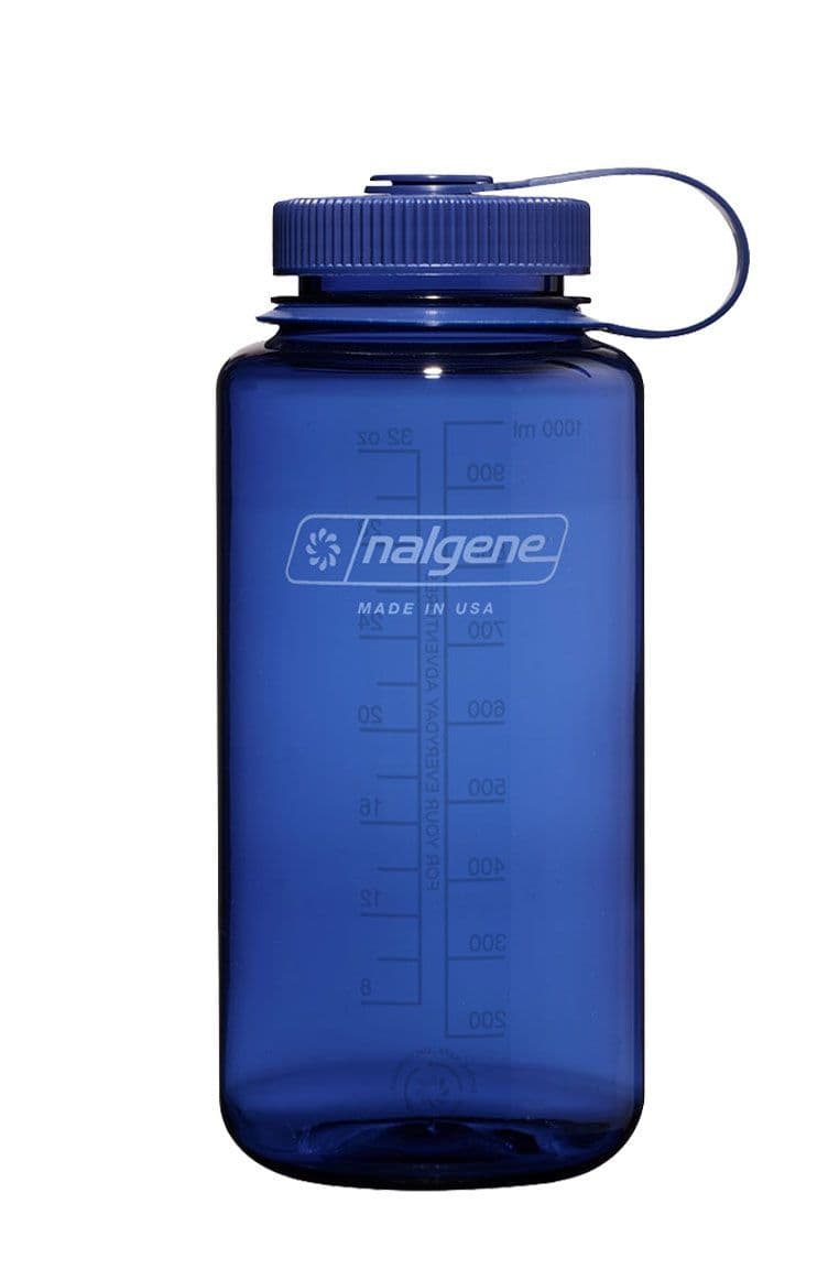 Nalgene 32oz / 1L Wide Mouth Sustain Water Bottle - Monochrome Denim
