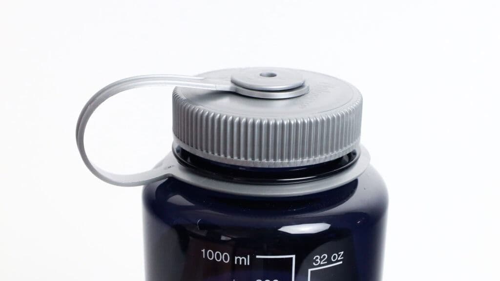 Nalgene 32oz / 1L Wide Mouth Sustain Water Bottle - Odyssey Grey Large Nalgene Logo