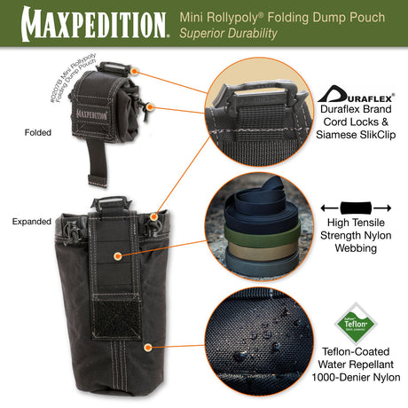 Maxpedition Mini ROLLYPOLY Khaki Dump Pouch