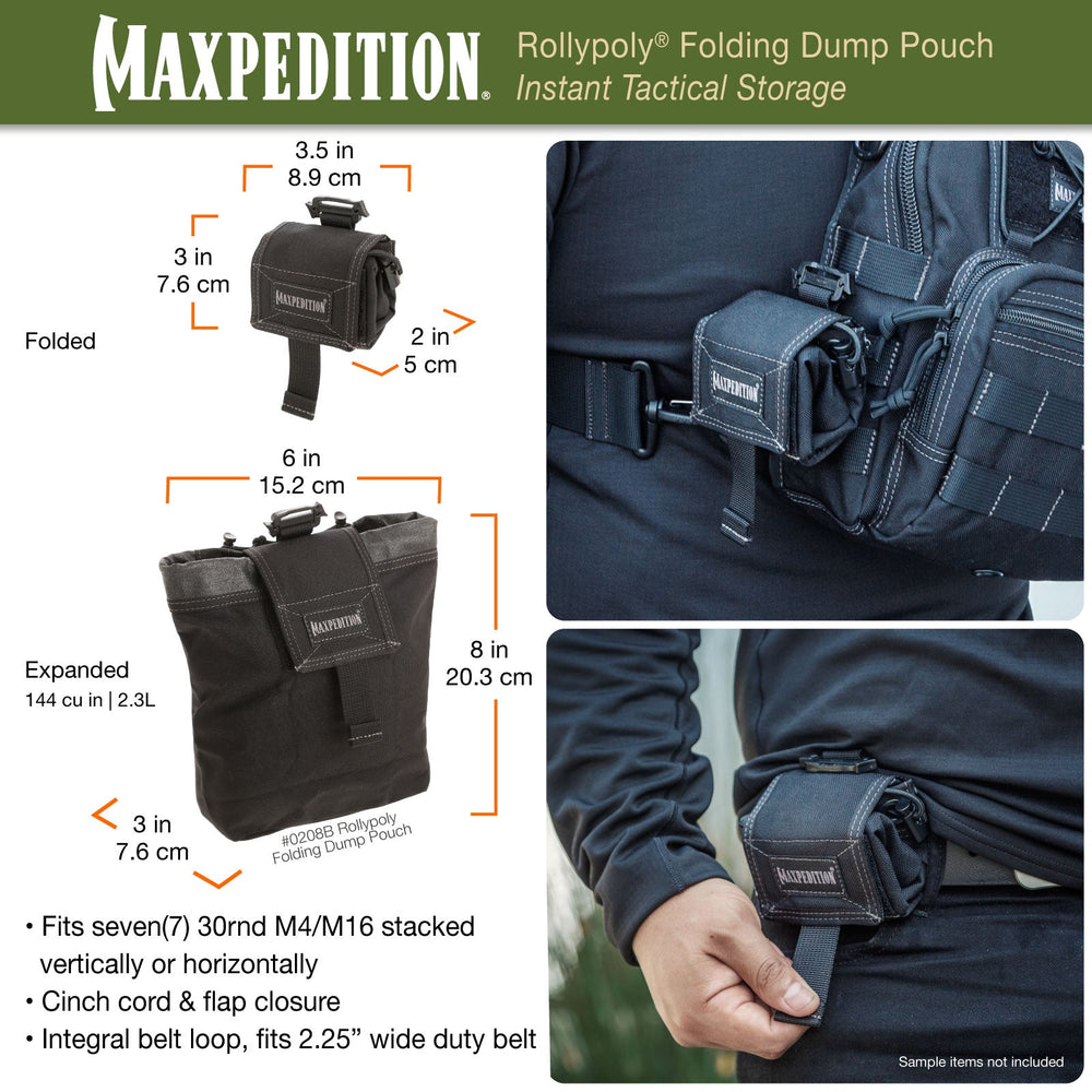 Maxpedition ROLLYPOLY Green Folding Dump Pouch