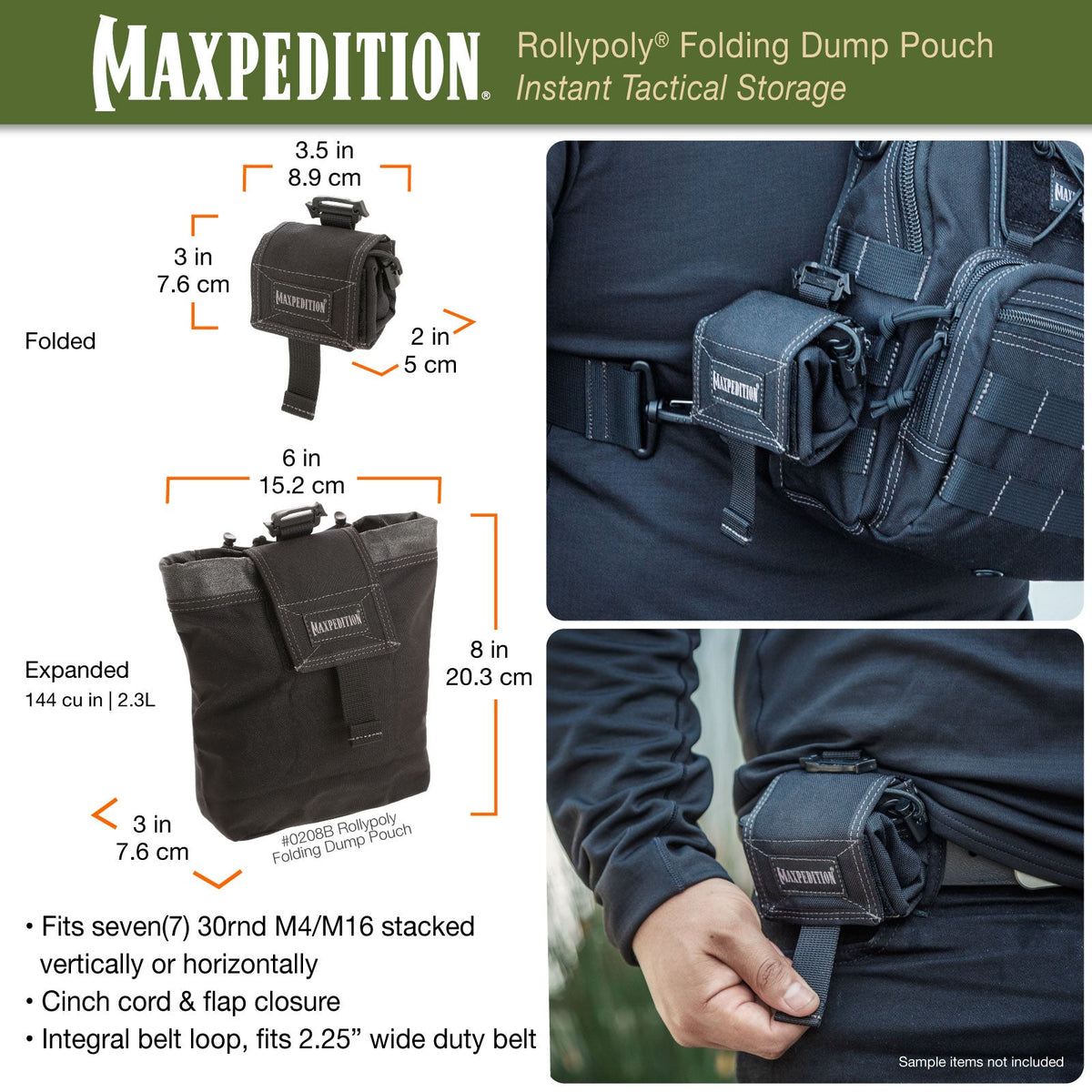 Maxpedition ROLLYPOLY Green Folding Dump Pouch