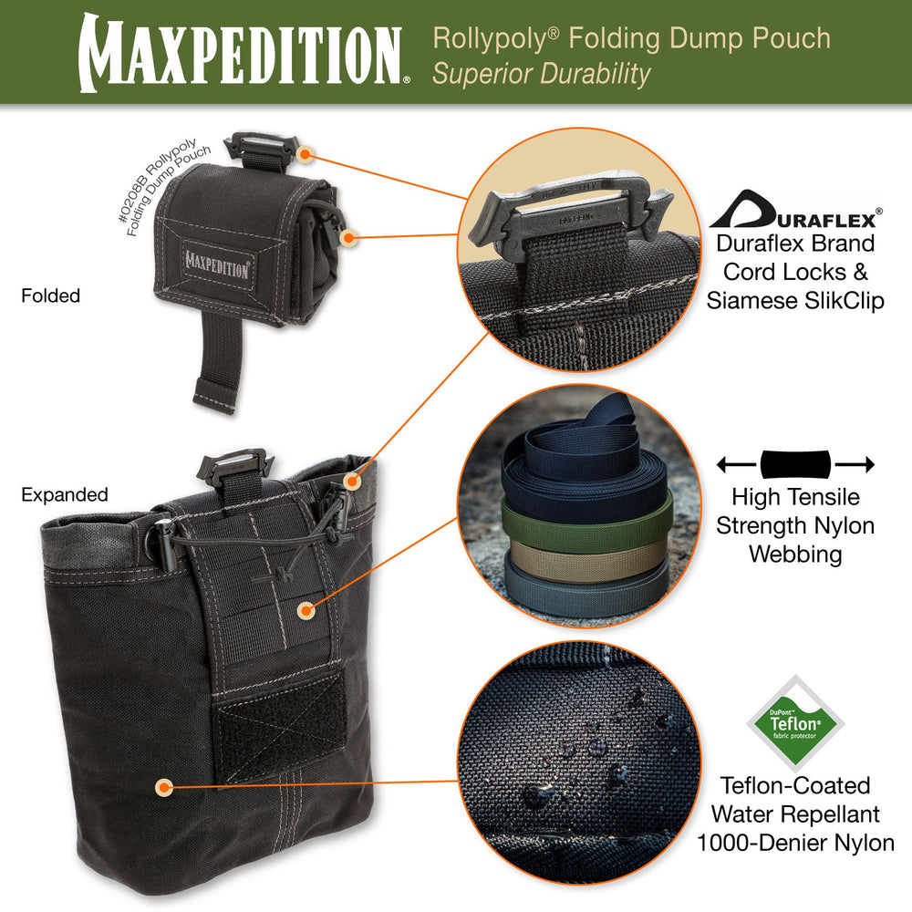 Maxpedition ROLLYPOLY Khaki Folding Dump Pouch