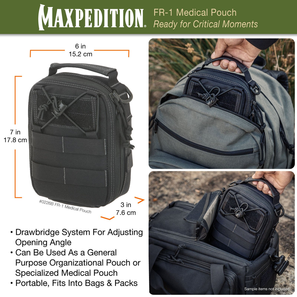 Maxpedition FR-1 Combat Wolf Grey Medical Pouch