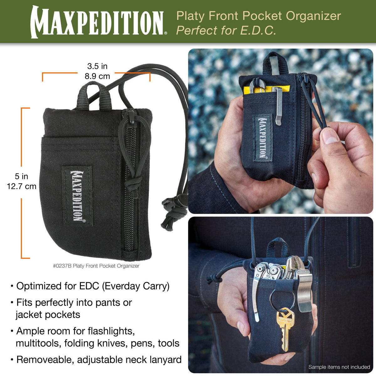 Maxpedition Platy Khaki Front Pocket Organiser