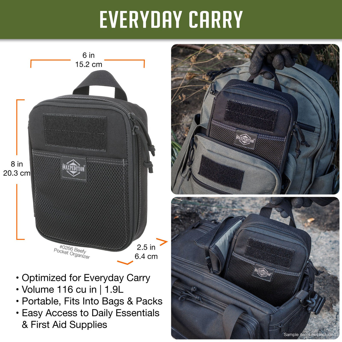 Maxpedition BEEFY Khaki Pocket Organiser