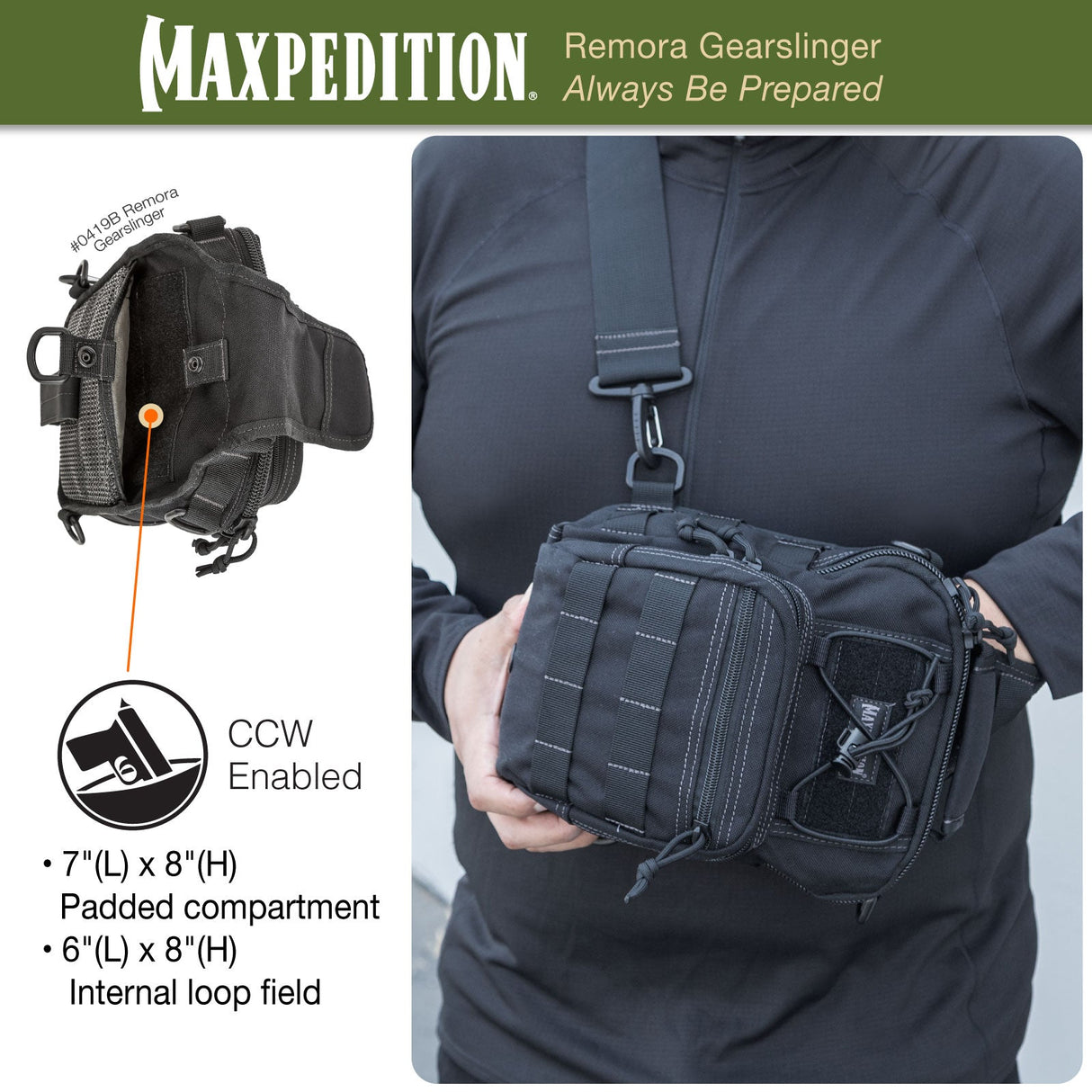 Maxpedition REMORA Black Gearslinger