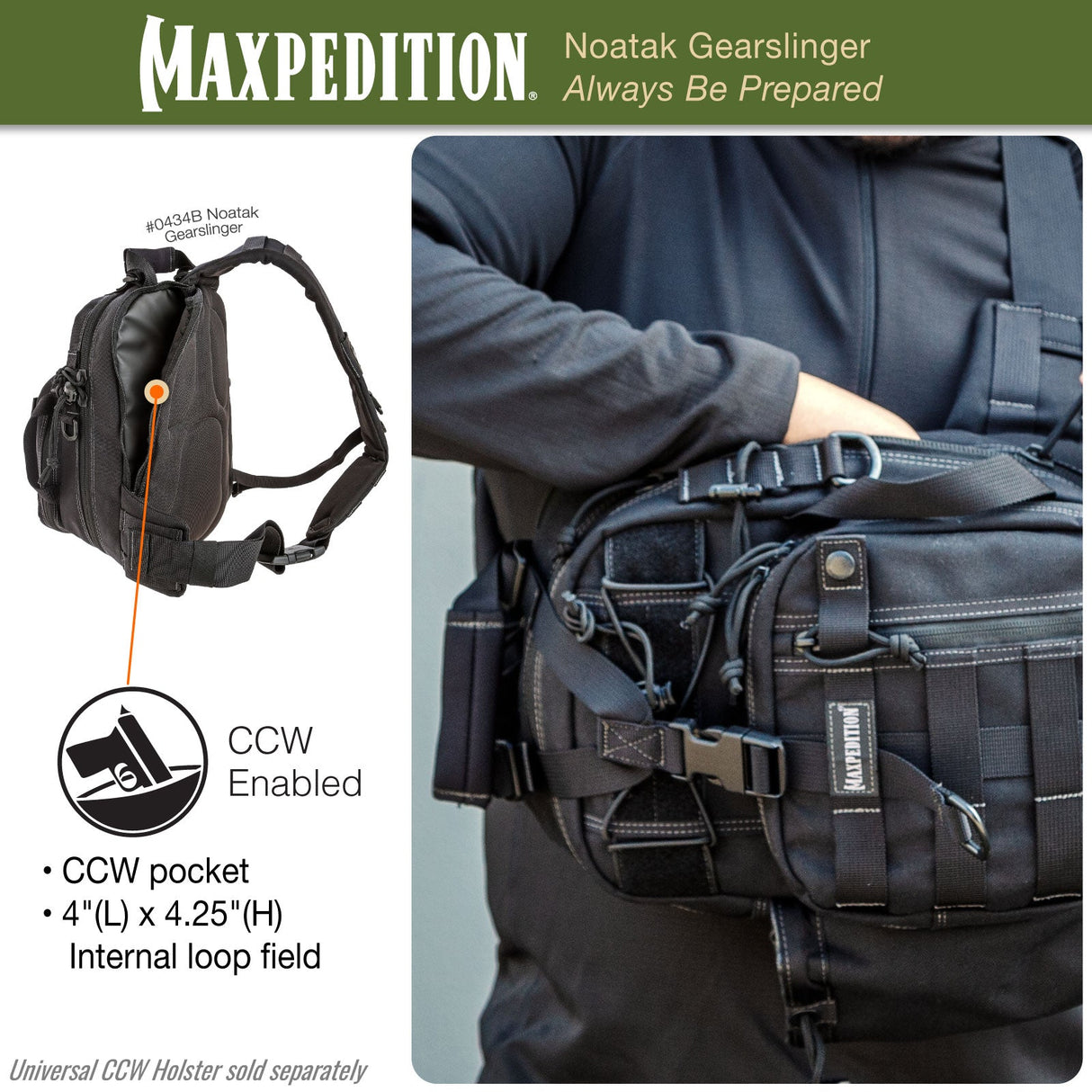 Maxpedition Noatak Black Gearslinger