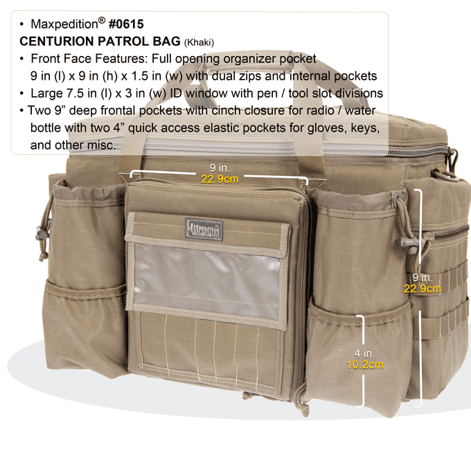 Maxpedition Centurion Black Patrol Bag