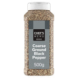 500g Chef's Menu Coarse Ground Black Pepper - Bulk Food Ration Storage