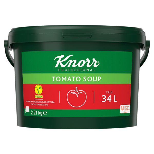 2.21kg Knorr Professional Tomato Soup 34 Litre - Bulk Food Ration Storage