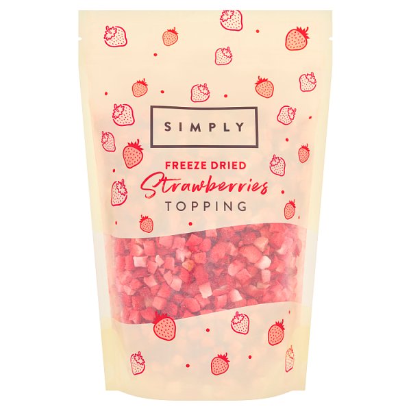 130g Simply Freeze Dried Strawberries Topping - Bulk Food Ration Storage