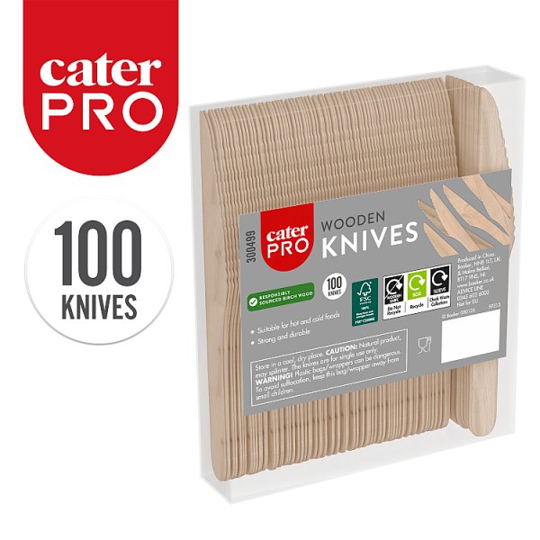 CaterPro 100 Wooden Knives