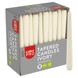 CaterPro 200mm Tapered Candles Ivory -50pk