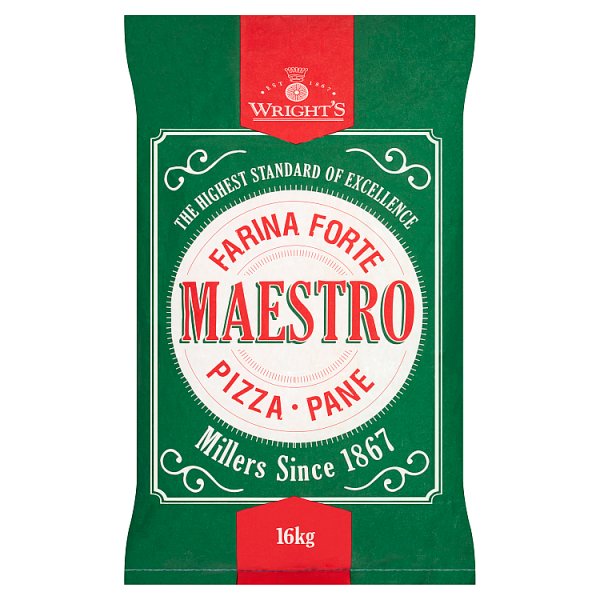 16kg Wright's Farina Forte Maestro Pizza - Pane - Bulk Food Ration Storage