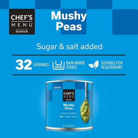 2.61kg Chef's Menu Mushy Peas - Bulk Food Ration Storage