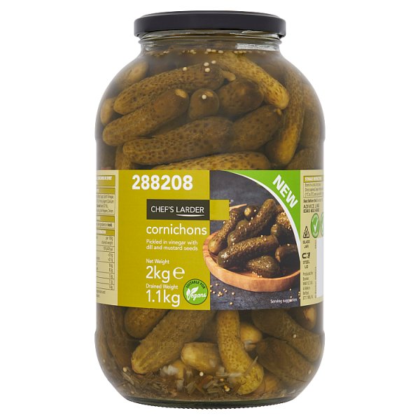 2kg Chef's Larder Cornichons - Bulk Food Ration Storage
