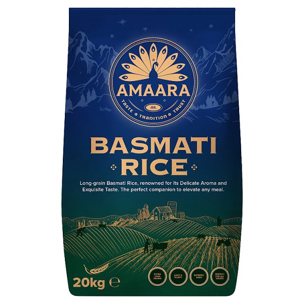20kg Amaara Basmati Rice - Bulk Food Ration Storage