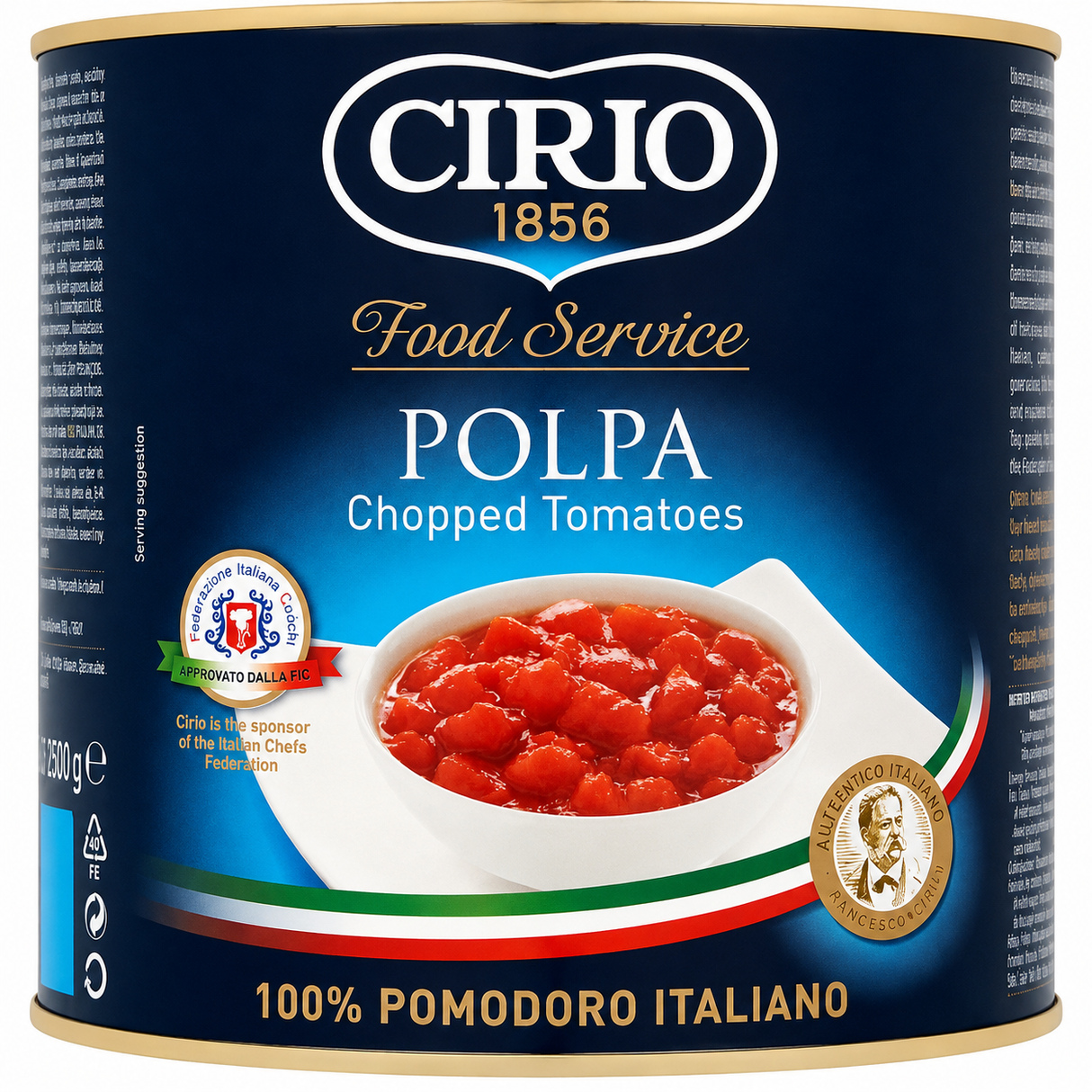 2500g Cirio Polpa Chopped Tomatoes - Bulk Food Ration Storage