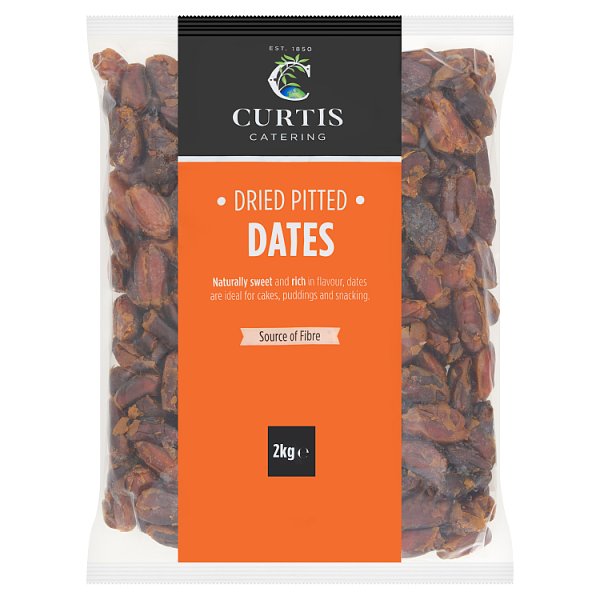 2kg Curtis Catering Dried Pitted Dates - Bulk Food Ration Storage