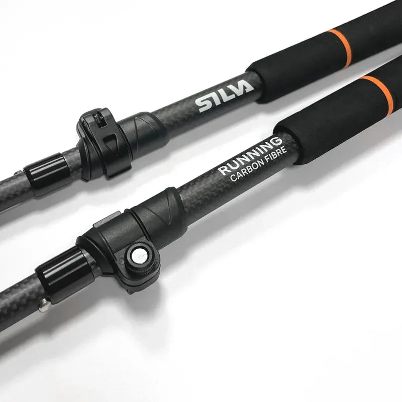 Silva Carbon Black Adjustable Running Poles 100-120cm