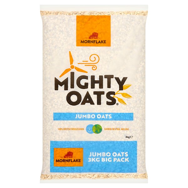 3kg Mornflake Mighty Oats Jumbo Oats - Bulk Food Ration Storage