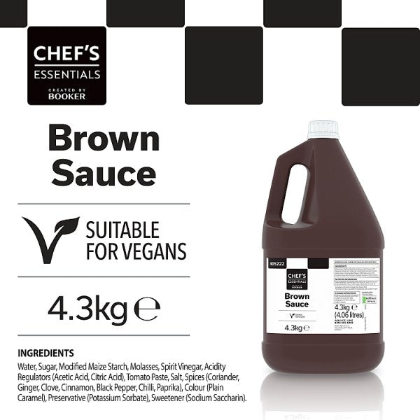 4.3kg Chef's Essentials Brown Sauce - Bulk Food Ration Storage