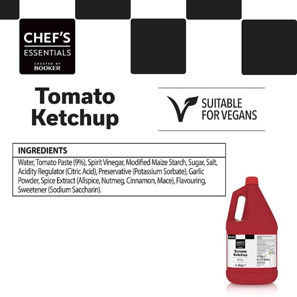 4.5kg Chef's Essentials Tomato Ketchup - Bulk Food Ration Storage