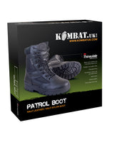 Kombat UK Patrol Boot - Half Leather/Half Nylon - Black - 14