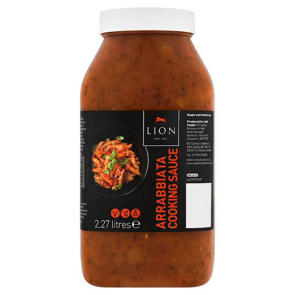 Lion Arrabbiata Cooking Sauce 2.27 Litre - Bulk Food Ration Storage