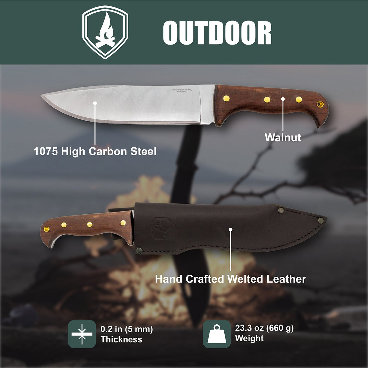 Condor Moonshiner Fixed Blade Knife